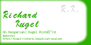 richard kugel business card